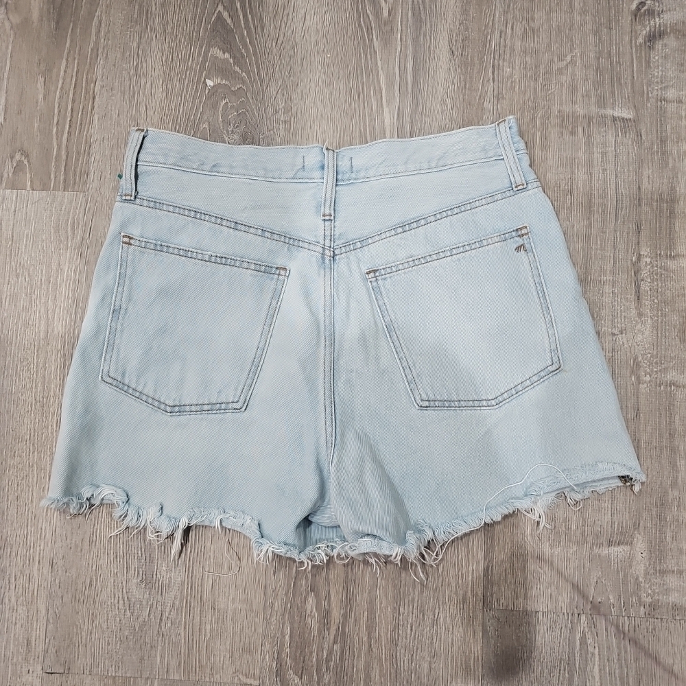 Madewell The Mom Jean Short Byer Wash Fray Hem Size 30 - Picture 7 of 9
